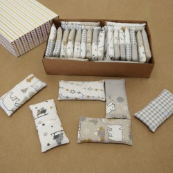 Dominos En Tissu - Gris Blanc
