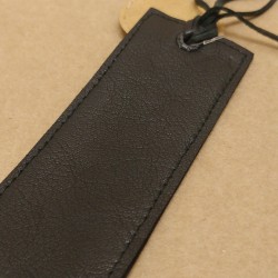 Marque-Page Cuir - Noir Simple