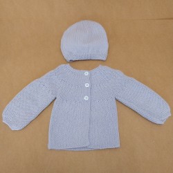 Pull + Bonnet 3/6mois -...