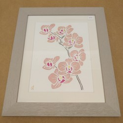 Cadre Orchidée Papier découpé