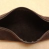 Trousse Ronde en Cuir retourné