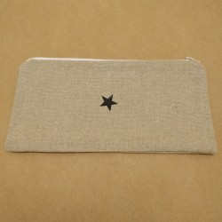 Trousse Plate en Lin -...