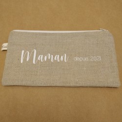Trousse Plate en Lin -...