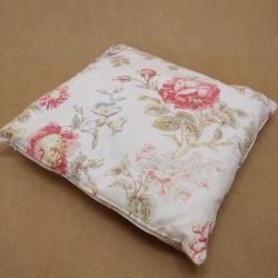 Coussin Blanc Roses Fleurs