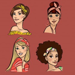 Bandeau cheveux réversible