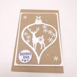 Joyeuses Fêtes Cerf Boule -...