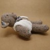 Ourson Tricoté - Beige Gris Gilet Mouton