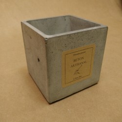 Pot en Béton Artisanal - Gris Foncé