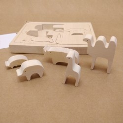 Puzzle Savane - Hippo éléphant