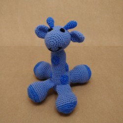 Girafe Au Crochet Bleu