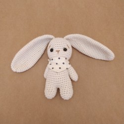 Doudou Lapin Blanc au crochet