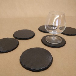 6 Sous Verres  en Ardoise