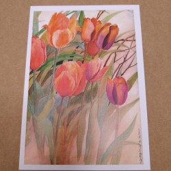 Carte Tulipes Aquarelle