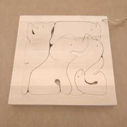 Puzzle en bois  - Petit éléphant