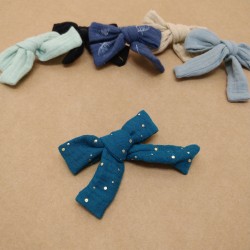 Barrettes Nœud Gaze de Coton