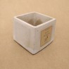 Petit Pot en Béton Artisanal - Gris Clair Beige