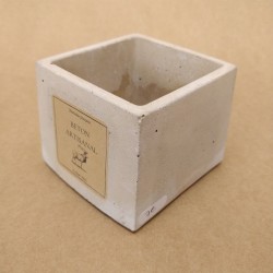 Petit Pot en Béton Artisanal - Gris Clair Beige