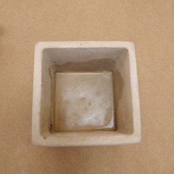 Petit Pot en Béton Artisanal - Gris Clair Beige