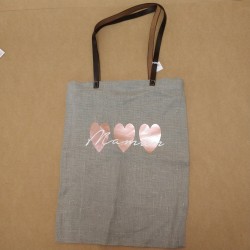 Tote bag en lin - Maman Coeurs