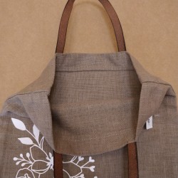 Tote bag en lin - Fleurs