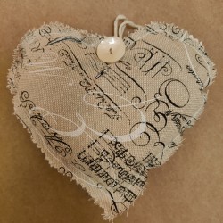 Cœur en tissu - Gris...