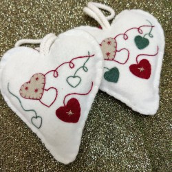 Coeurs en feutrine - Lot de...