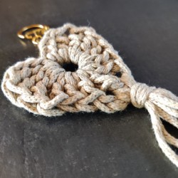 Porte Clef Cœur En Macramé