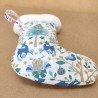 Chaussette de Noël - Motifs Bleus