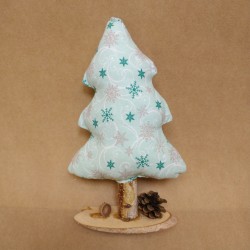Sapin Bois/Tissu - Turquoise