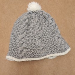 Bonnet Adulte Gris Pompon...