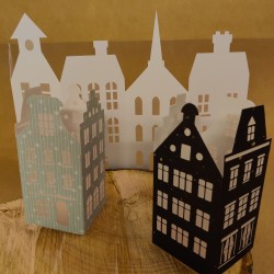 Lot de 3 Maisons Lanternes-...
