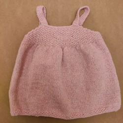 Robe 6 Mois Tricotée - Rose