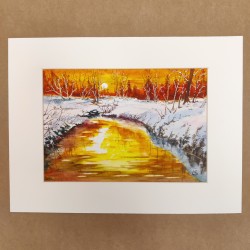 Aquarelle Lumière d'Hiver