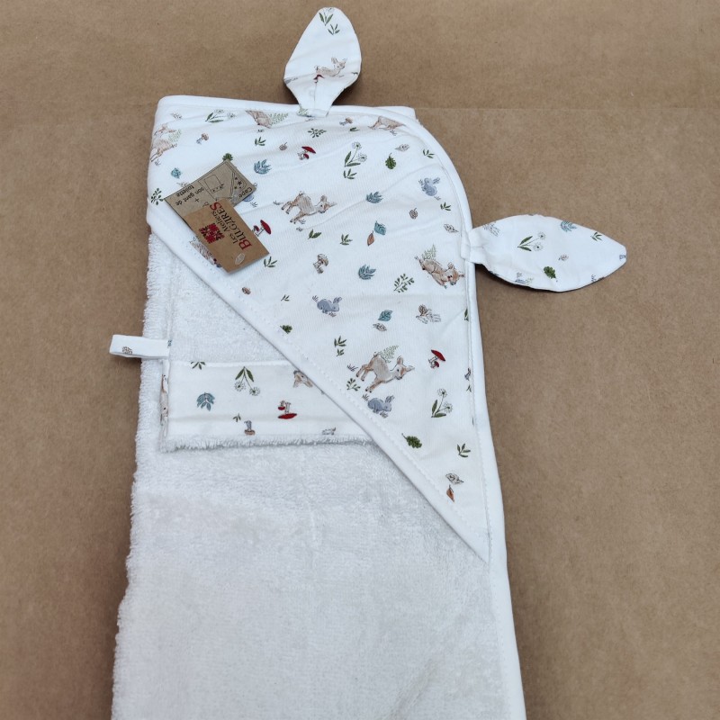 Capes de bain Oreilles Lapin - Avec Gant assorti