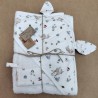 Capes de bain Oreilles Lapin - Avec Gant assorti