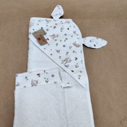Capes de bain Oreilles Lapin - Avec Gant assorti