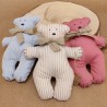 Ourson Rayé Beige et Blanc