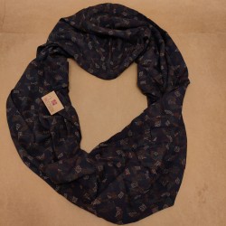 Foulard Snood Fin - Bleu Nuit