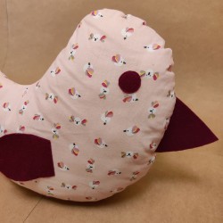 Petit Coussin Oiseau Rose