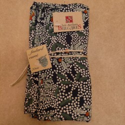 Foulard Carré Bleu...