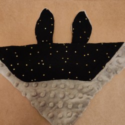 Doudou tout doux - Noir et Taupe