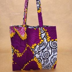 Tote bag en Wax - Violet