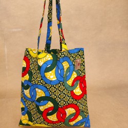 Tote bag en Wax - Jaune