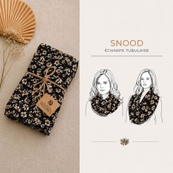 Foulard Snood - Fleuri doré