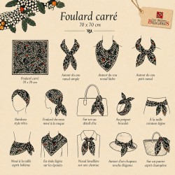 Foulard Carré Bleu...