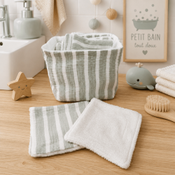 Lingettes Bébé lavables en...