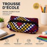 Trousse à Stylos en Wax - Petits Carreaux
