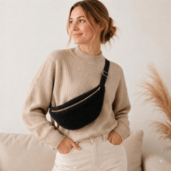 Sac banane - Noir Bouclette