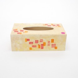 Boîtes à mouchoirs en bois peint