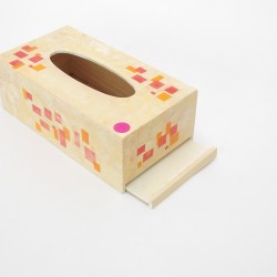 Boîtes à mouchoirs en bois peint